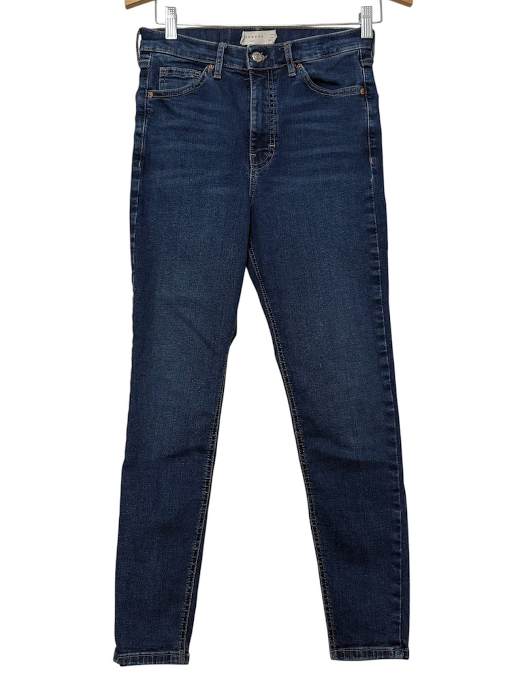 Topshop Jamie High Rise Skinny Ankle Jeans Women’s W28 L30 Dark Wash Stretch